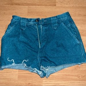 Teal Roper cut off Jean shorts!